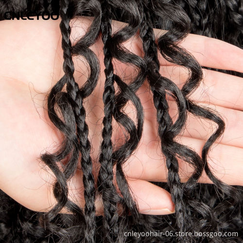 12 inch Bohemian Box Braid Crochet Hair 16 Roots Short BOHO GoddessCrochet Box Braiding Hair Extension